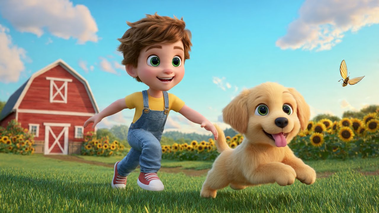 🐶 O Cachorrinho Feliz da Fazenda – Música Infantil Divertida 🎵 | Desenho para Crianças 🌟