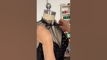 Making a midi black prom dress #fashion #sewing #promdress #dress #dressdesign #weddingguestdress