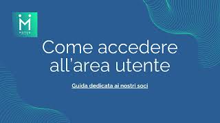 Come Accedere all'area utente