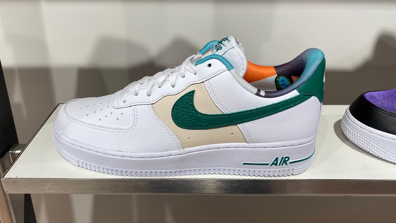 Nike Air Force 1 Low EMB (White/Malachite/Pearl White) - Style Code:  DM0109-100 