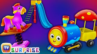 chuchu tv surprise eggs nursery rhymes toys three little kittens park learn colours play items