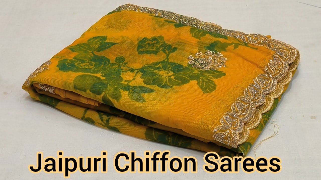New Jaipuri Chiffon Sarees | Pure Ajrakh Sarees| Georgette Sarees