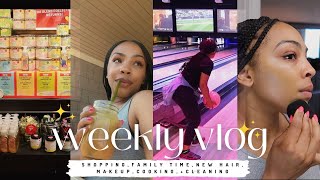 weekly vlog| Family time, still juicing, knotless braids, shopping haul, new makeup routine, + more