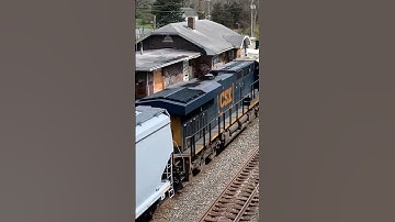 Roaring Locomotive Speeding Under Me!  CSX Fast Freight Train!  JawTooth shorts