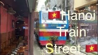 Hanoi Train Street Vietnam 2024. 4k