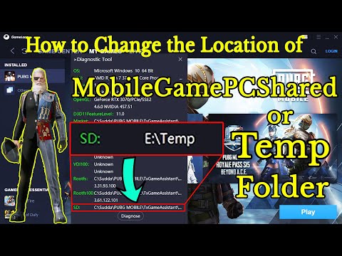 Change/Move/Clear Temp or MobileGamePCShared folder Location/Path in Gameloop/PUBG/Tencent/Cod