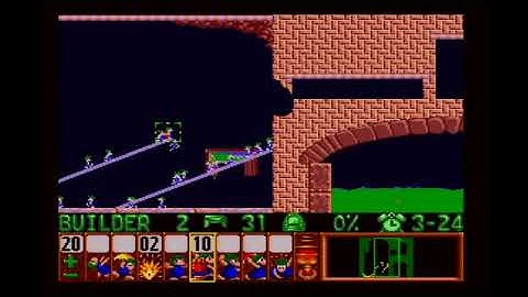 Lemmings (SNES) Mayhem 19: Time to get up!