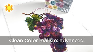 How to Draw Realistic Grapes (Zig Clean Color Markers)