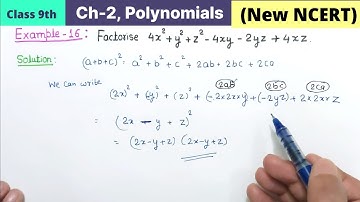 Class 9 Maths Chapter 2 Polynomials Example 16 Factorise New NCERT Book Exercise 2.4