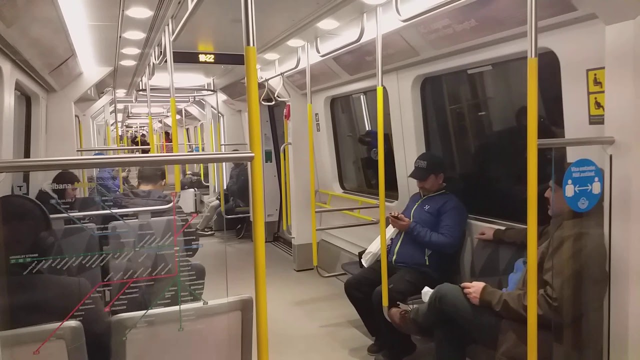 Resan Med C30 Tunnelbana 2306+2309 Från Skärholmen Till Alby.