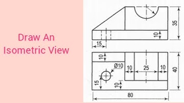 Draw an Isometric View of  orthographic view problem2 #engineeringdrawing #viral #isometricview