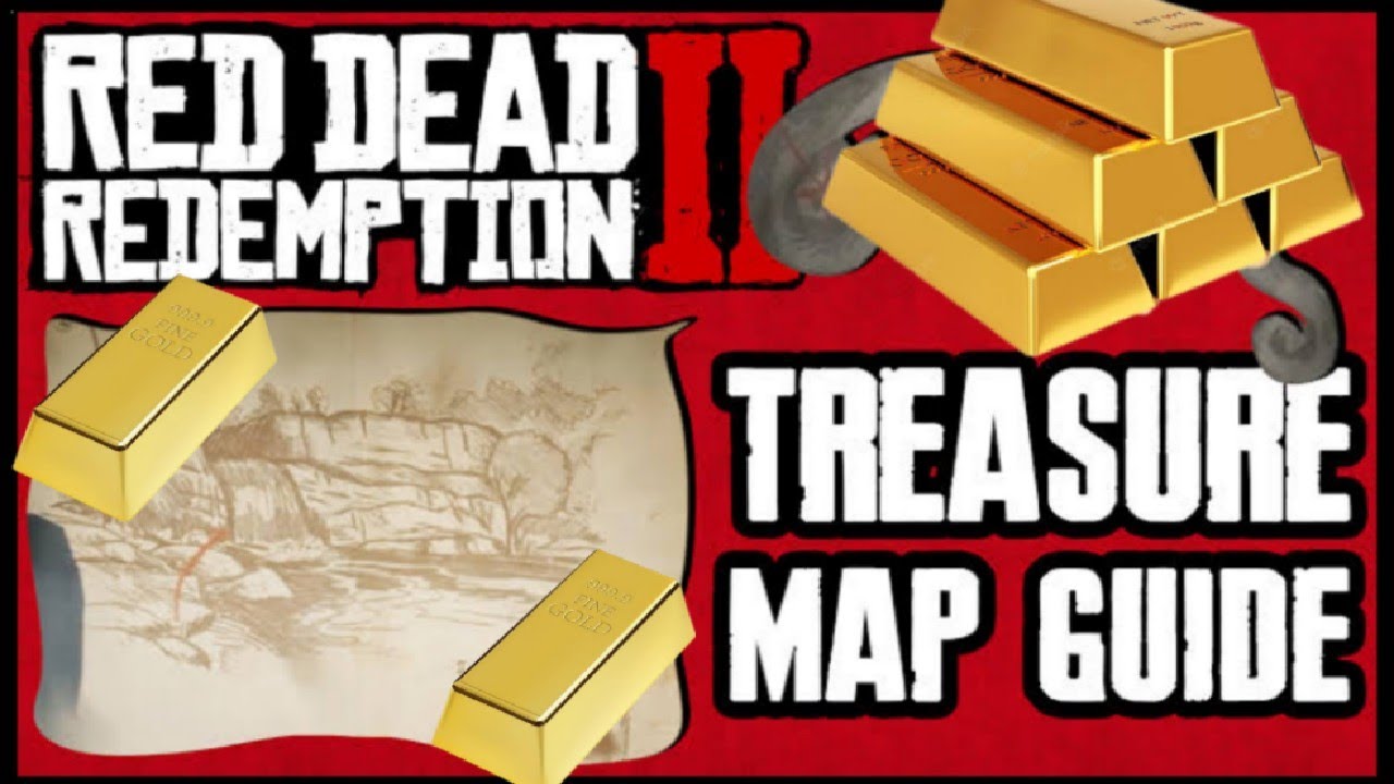 The Poisonous Trail map Treasure Red Dead Redemption2 Gold Bar easy