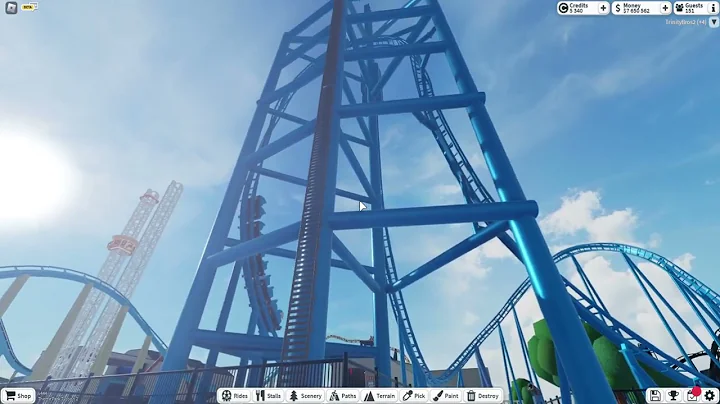 Mr. Freeze Revers Blast (Recreation) POV and Off Ride - Theme Park Tycoon 2