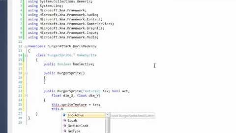 XNA 4 Course I Ch 14 03 Adding Constructors