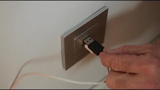 POWER - Módulo de enchufes y cargador USB con aro Encastrable