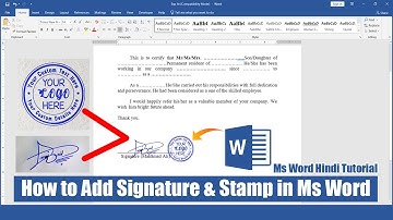 How to Add Signature & Logo in Ms Word Document || Convert Image to PNG in Ms Word Hindi Tutorial ||