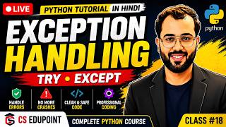 Exception Handling in Python Explained | try, except, else, finally, raise & Custom Exceptions