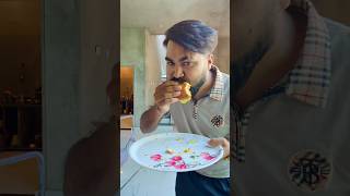 Mujhe kuch ni mila😩 stone pepper scissor ✂️ burger 🍔 eating challenge 👍👍 #food #eating #funny