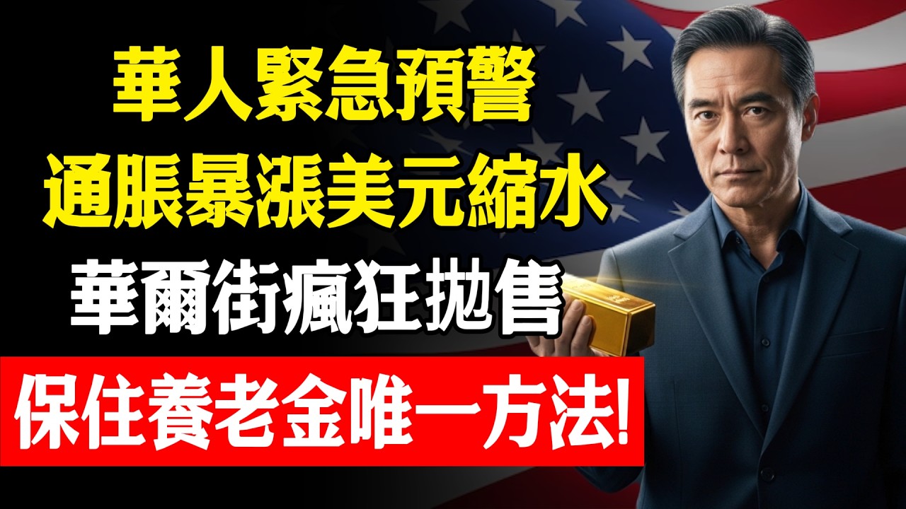 在美華人緊急預警，通脹暴漲美元縮水，華爾街瘋狂拋售，保住養老金唯一方法！#中老年 #存款 #銀行