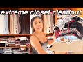 EXTREME closet clean out! *getting rid of SO many clothes*
