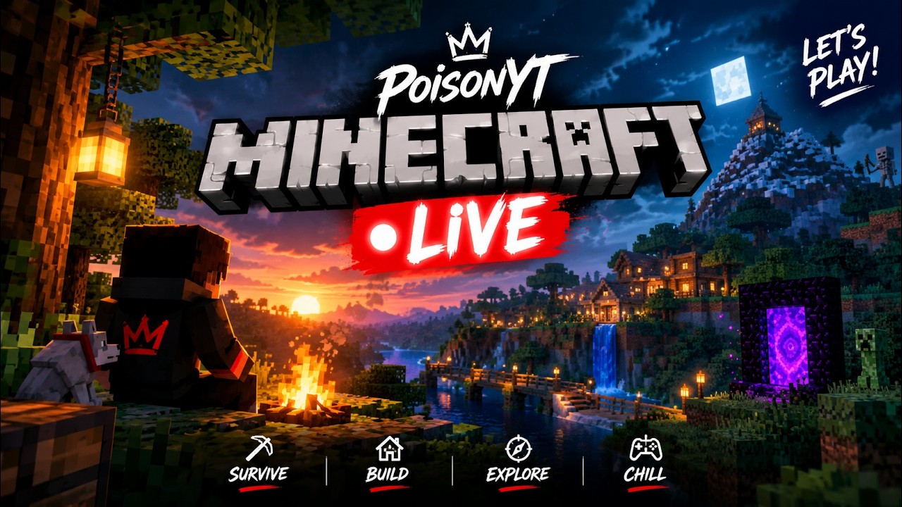 ⛏️ MINECRAFT LIVE 🔴 | Survival, Building & Epic Adventures | PoisonYT ...
