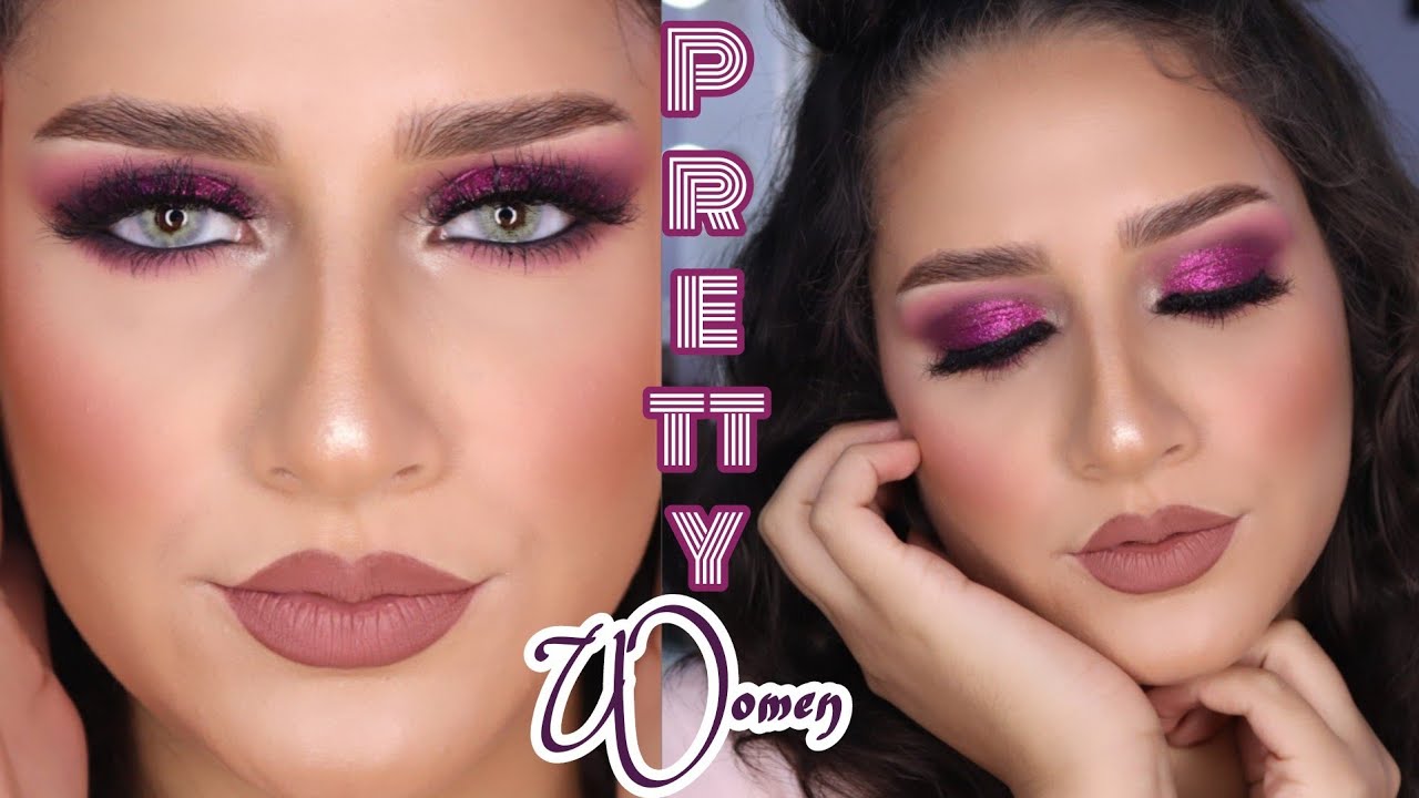 بريتي وومان طلعت حكاايه😱 مكياج بجليتر بمنتجات رخيصه الثمن 💜