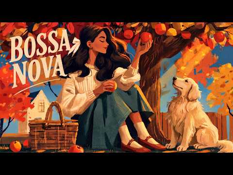 Bossa Nova Autumn Garden 🍂🍎 | A Warm and Peaceful Afternoon with Apple Trees, Nature & a Loving Dog