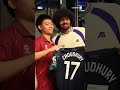Hamza Choudhury reacts after arriving and linking up with the squad in Vietnam.