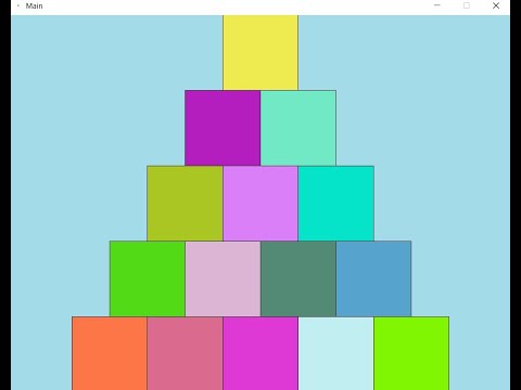 TUGAS MEMBUAT BLOK PIRAMIDA MENGGUNAKAN REKURSI - PROCESSING JAVA