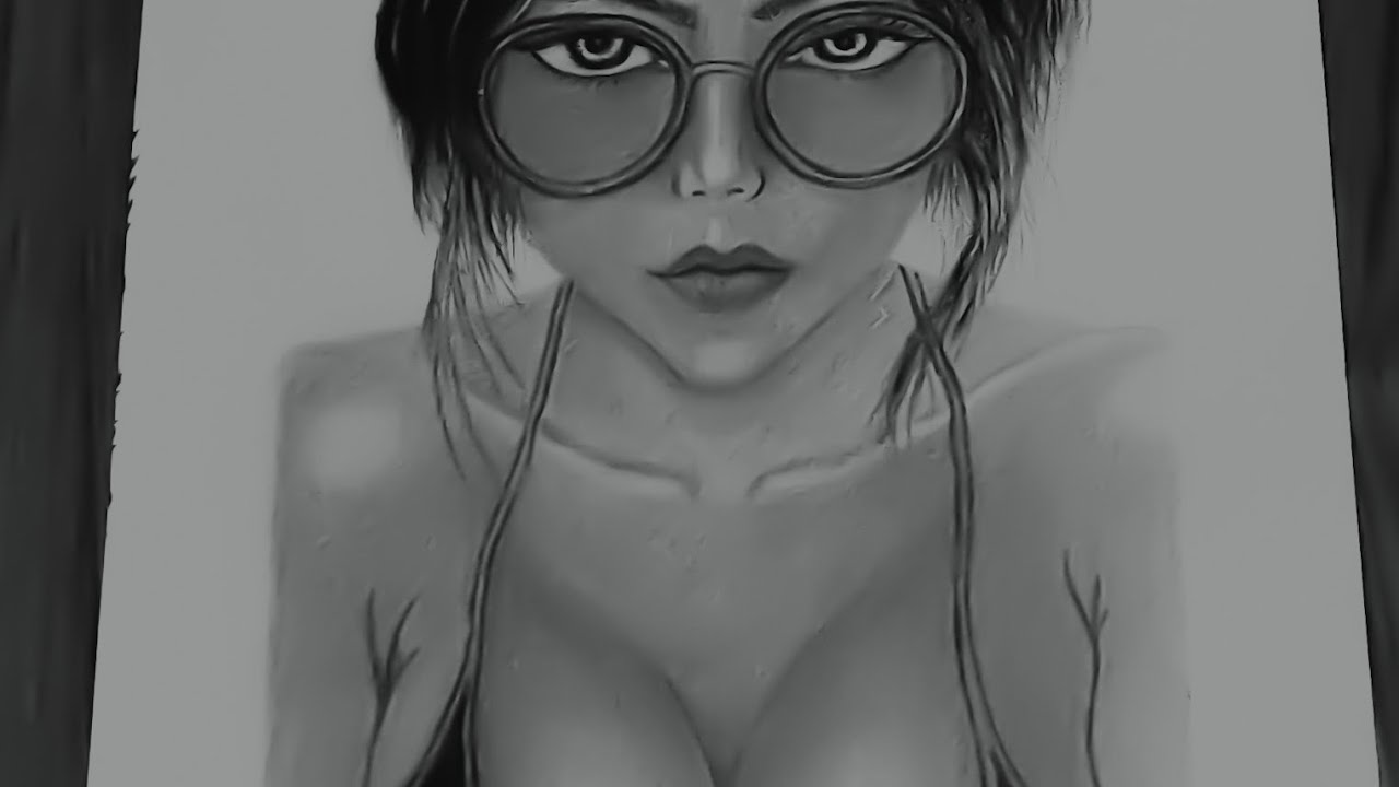 Drawing realistic anime girl sketch shading tutorial face and body  ✏️