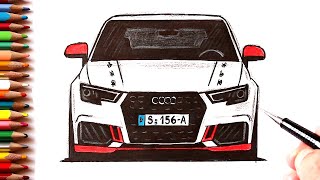 How to draw an AUDI car