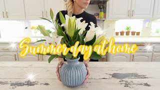 SUMMER DAY OF HOMEMAKING // MEAL PREP, 20 MIN-TIDY FOR PEACE, QUICK HEALTHY DINNER