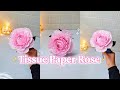 How to make Pink Rose from Tissue Paper | DIY| Tissue Paper Rose making step by step easy Tutorial