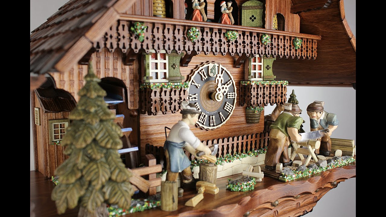 NEW VIDEO - NEW CUCKOO CLOCK BLACK FOREST Schwarzwaldhaus 57cm  orologio a cucù foresta nera Hönes
