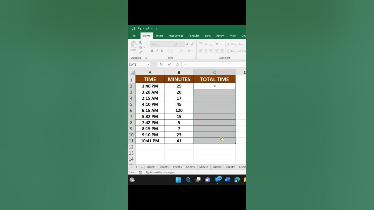 Total time formula in excel excel for beginners exceltech 