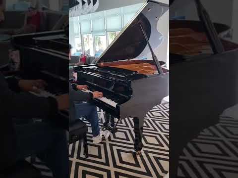 Playing Turkish music in  black piano #shorts