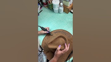Hat burning made easy! Just trace and burn beautiful words on your hats. Order @ paintingjunkie.com