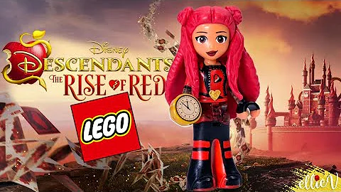 I made Red from Descendants as a custom LEGO minidoll 💔 Disney doll repaint DIY craft repaint