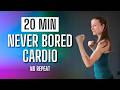 20 Min LOW IMPACT CARDIO Workout | No Repeat, No Jumping