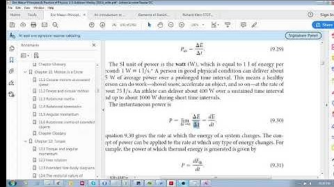 Chap 9.8 - Power (how fast is energy converted or transferred?)
