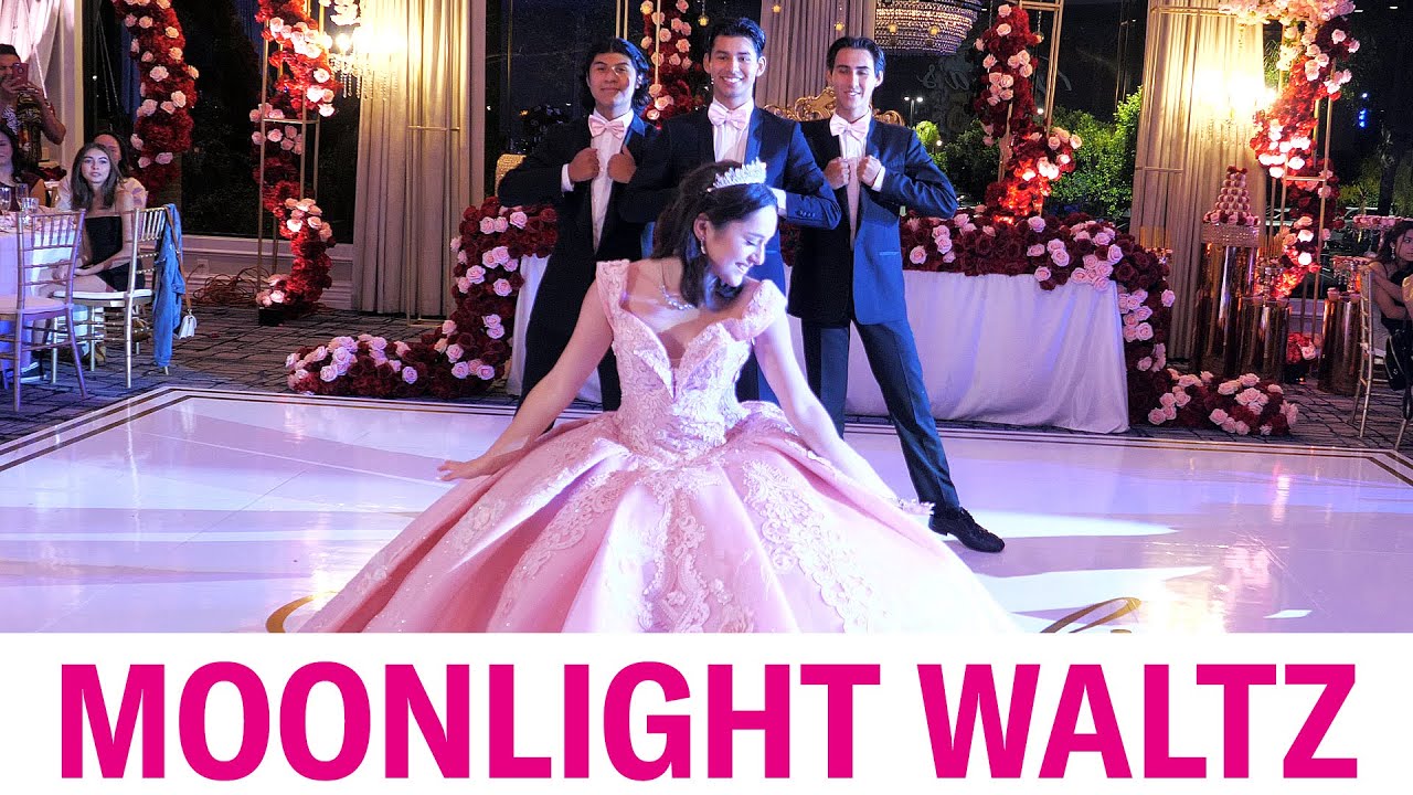 MOONLIGHT Quinceañera WALTZ  | Chambelanes for RENT Los Angeles | We Travel | Fairytale Dances