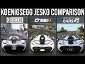 Koenigsegg Jesko Sound and Graphic Comparison - Project Cars 3 vs The Crew 2 vs Grid 2019