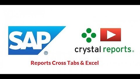 SAP BO Crystal reports Cross Tabs & Excel