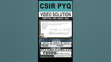 | CSIR-NET LIFE SCIENCES | PYQ 2021 June | VIDEO SOLUTION |
