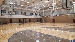 South Jordan Middle School gym floor installation. (3 of 3)