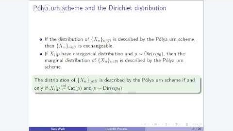 NPFL108: Lecture 8 - Dirichlet Processes by Sara Wade