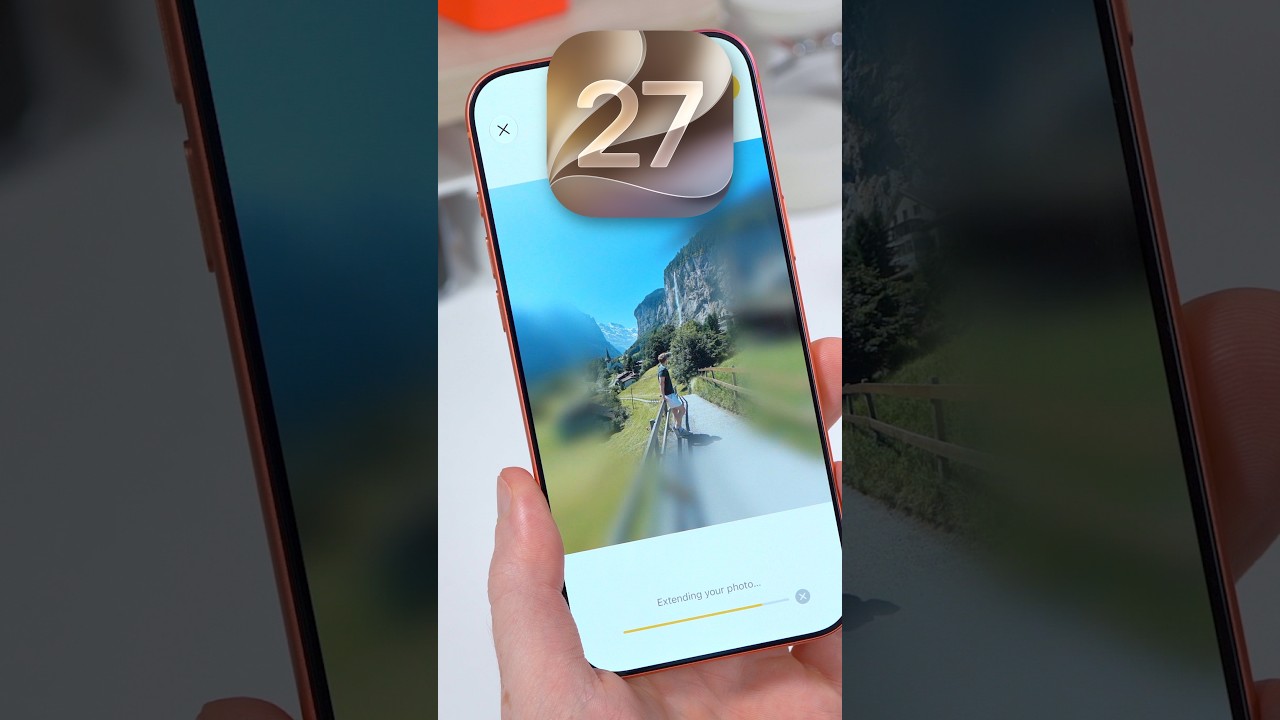 Here’s how to EXTEND a photo in iOS 27 AFTER it was taken! ↔️ 📲 #shorts #iphone #ios27 #tech