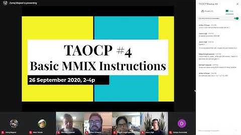 Basic MMIX Instructions - TAOCP Meetup #4