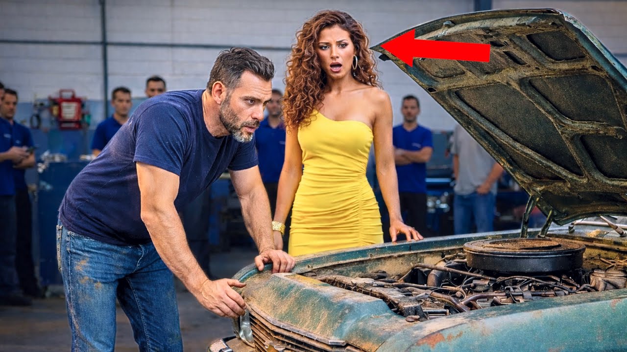 Mecânicos desistiram do carro antigo da milionária — mas um pai solteiro apareceu e fez o impossível