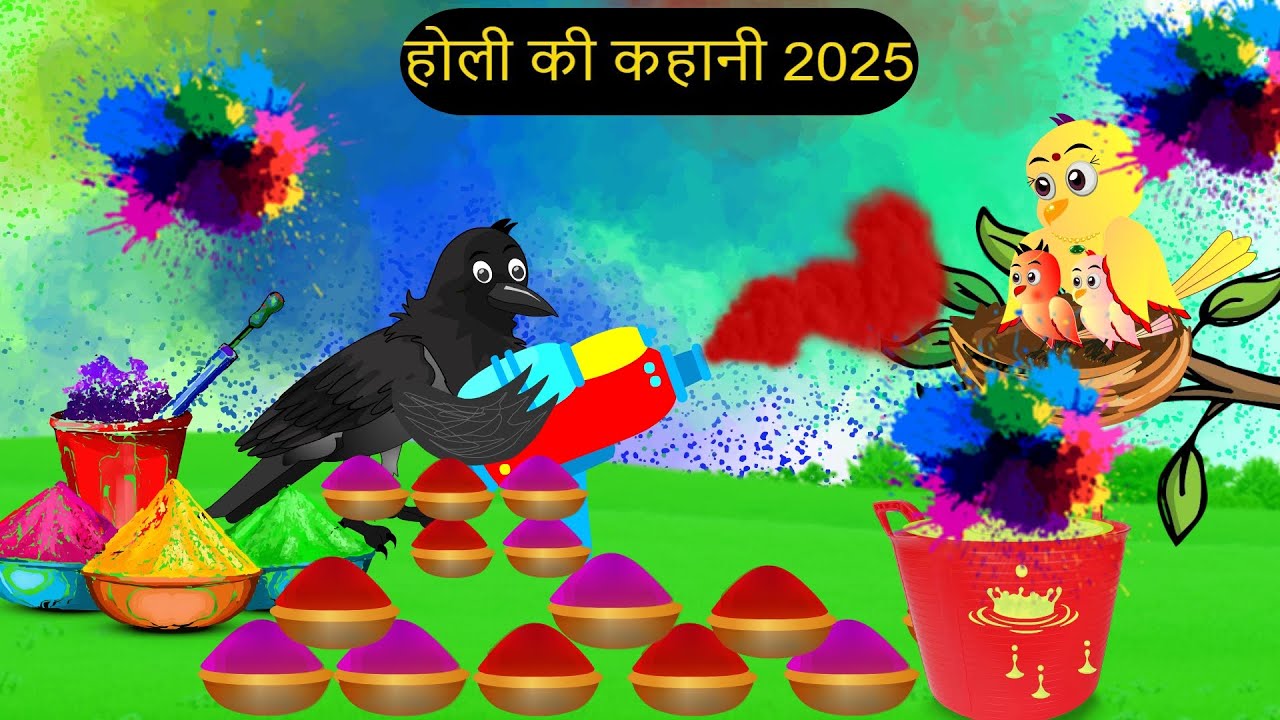 होली की कहानी | Holi 2025 Hindi Kahani Cartoon | Chidiya Wala Cartoon |Tuni Acchi Cartoon |Chichu TV
